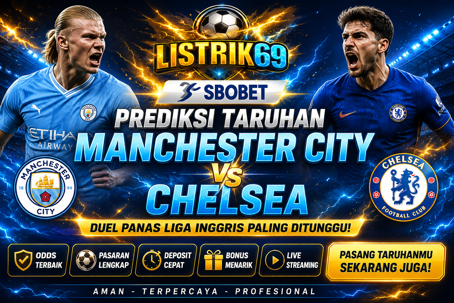 gambar Listrik69 Sbobet Prediksi Taruhan Manchester City vs Chelsea