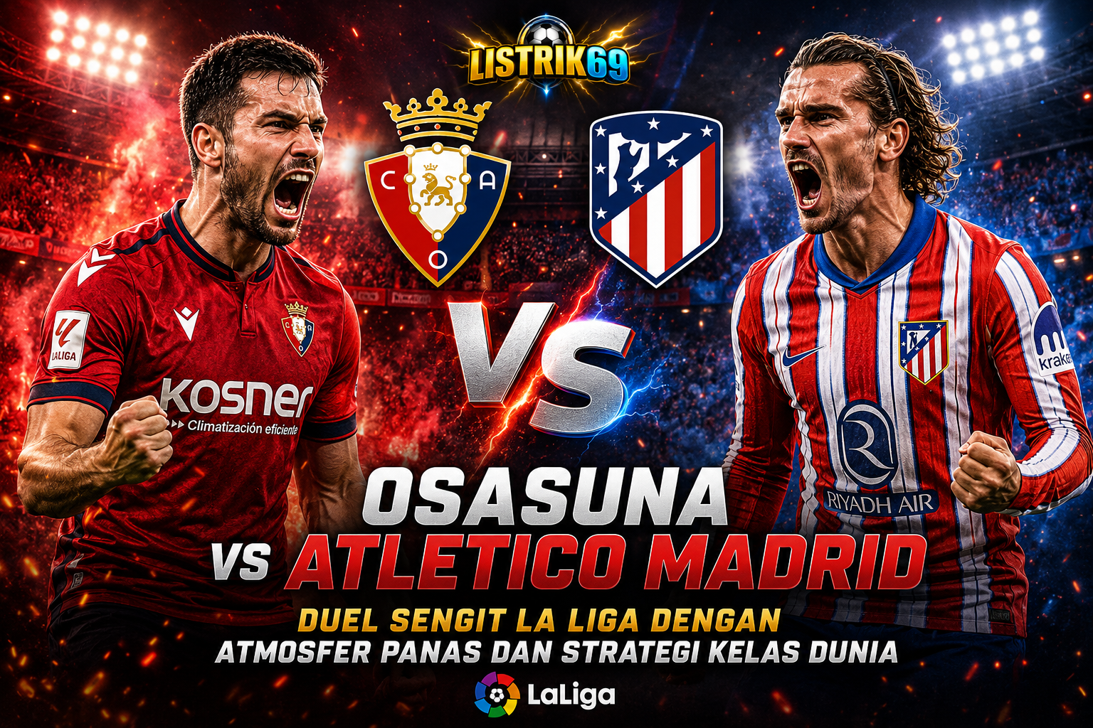 gambar Osasuna vs Atletico Madrid