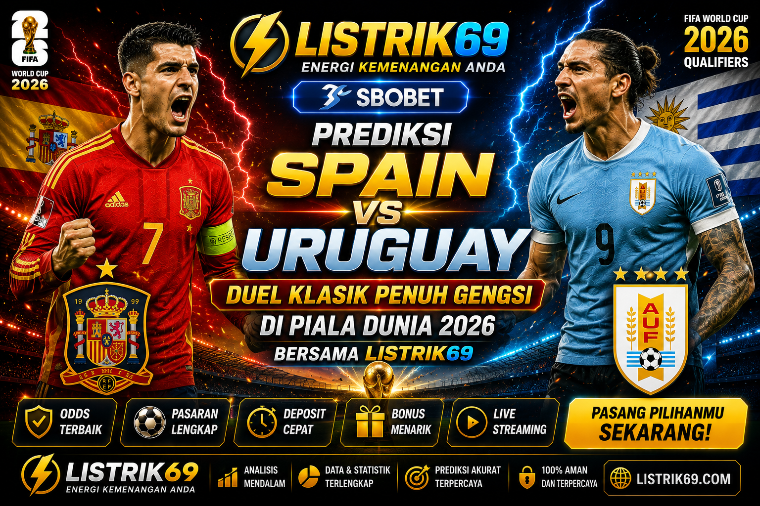 gambar Prediksi Spain vs Uruguay
