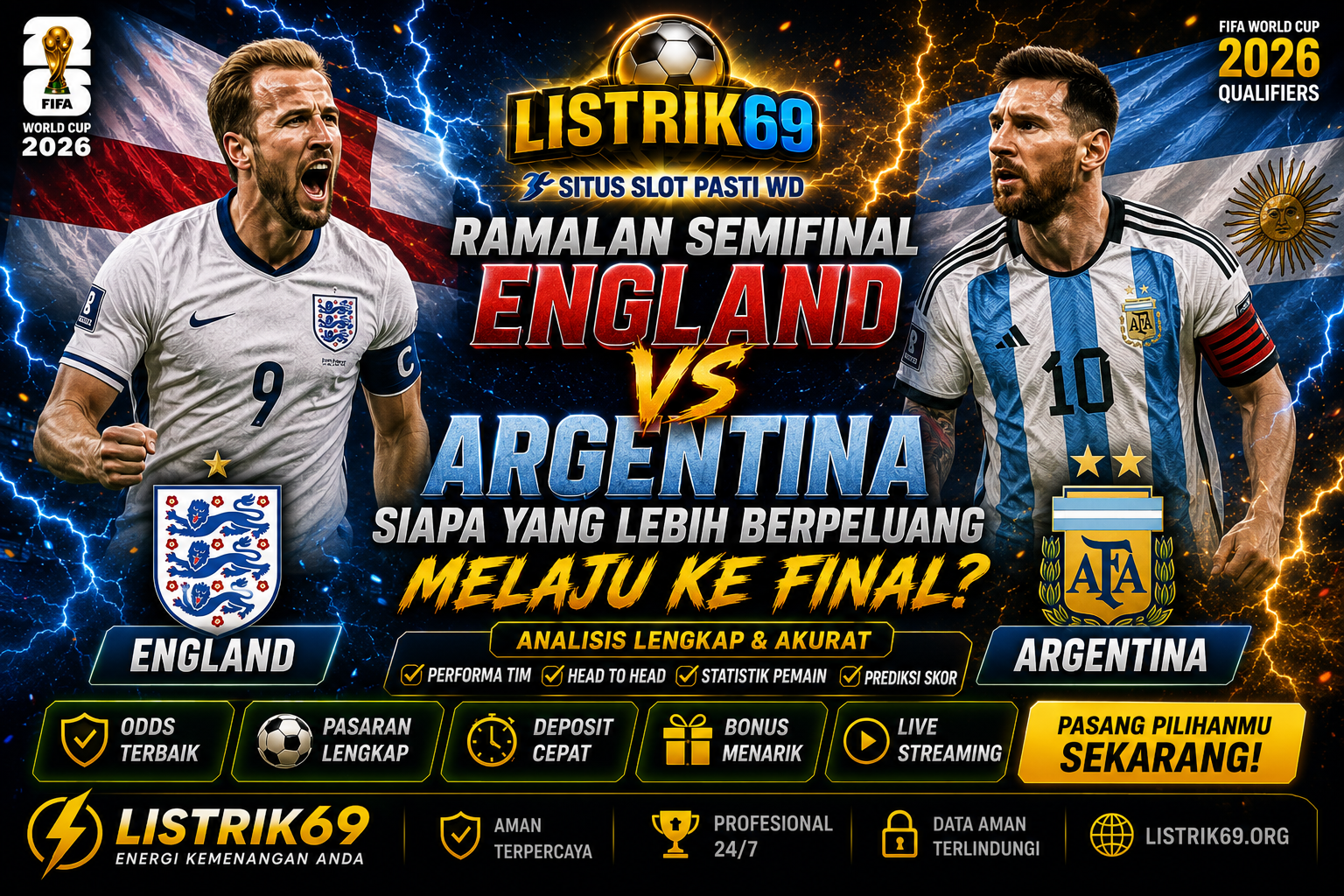 Ramalan semifinal England vs Argentina